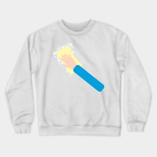 cleaning hand Crewneck Sweatshirt